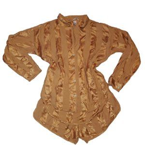 Copper Striped Victoria Secret Pajama Set || Med || GUC